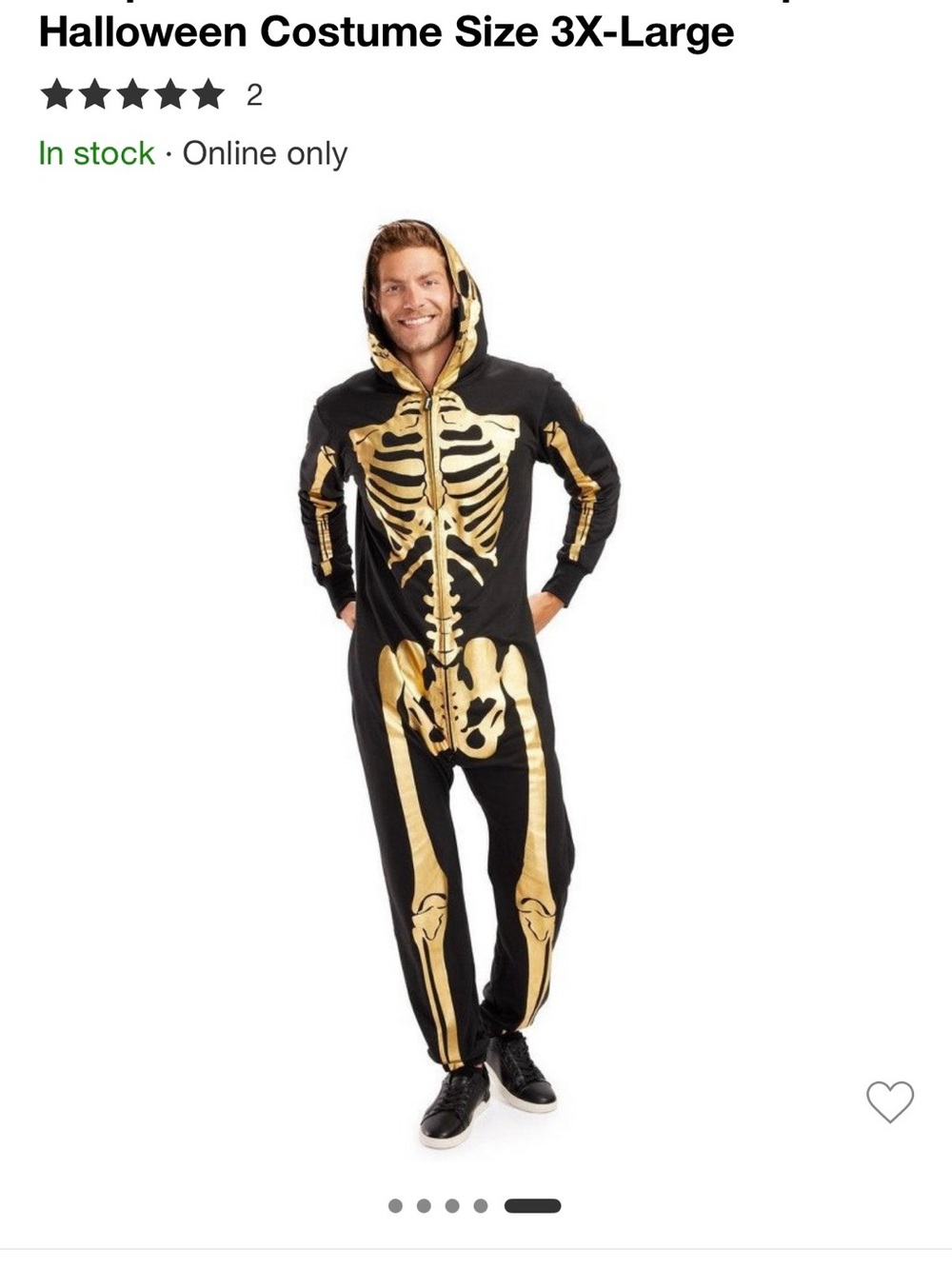 XS Tipsy Elves gold iridescent skeleton costume